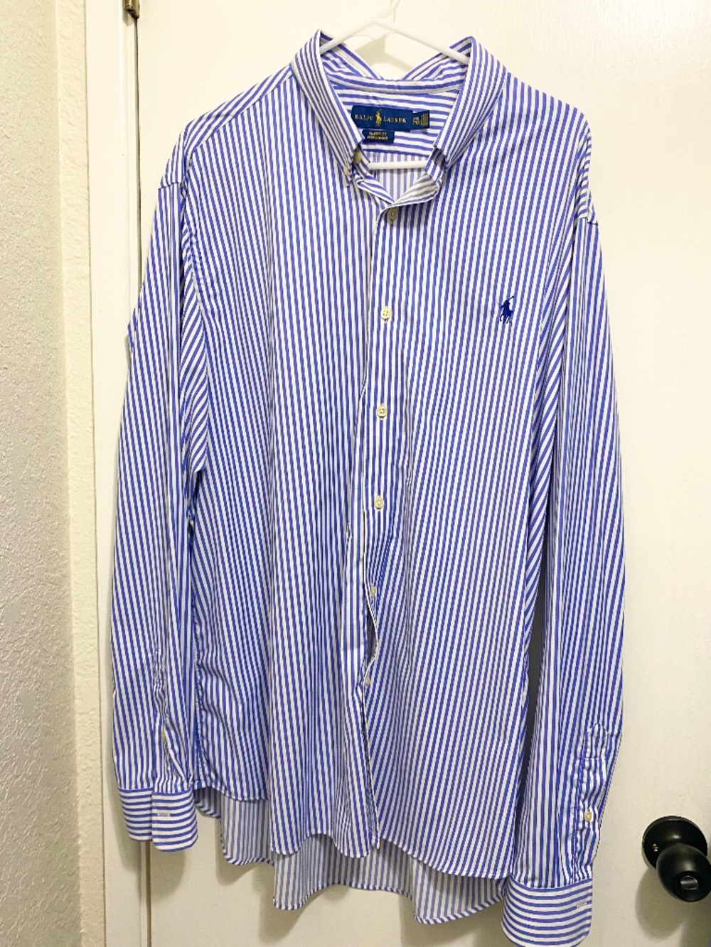 Ralph Lauren Blue Striped Size XXL Men’s Button Down Long Sleeve